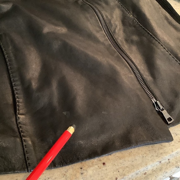Vince Black Leather Jacket Size Small - Picture 16 of 16
